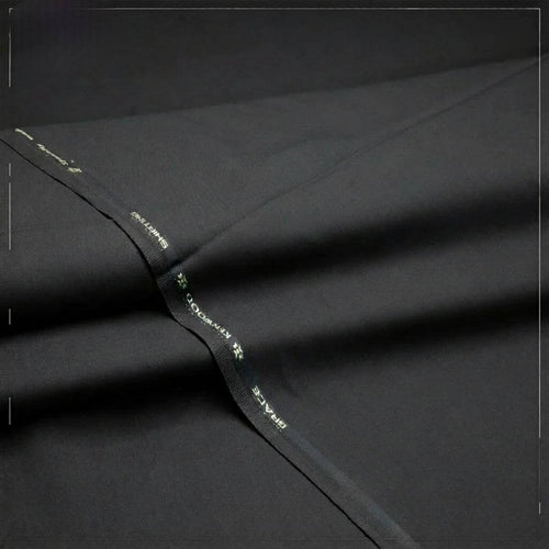 Black Grace Wash & Wear men's fabric close-up with fine details | BinFaiz